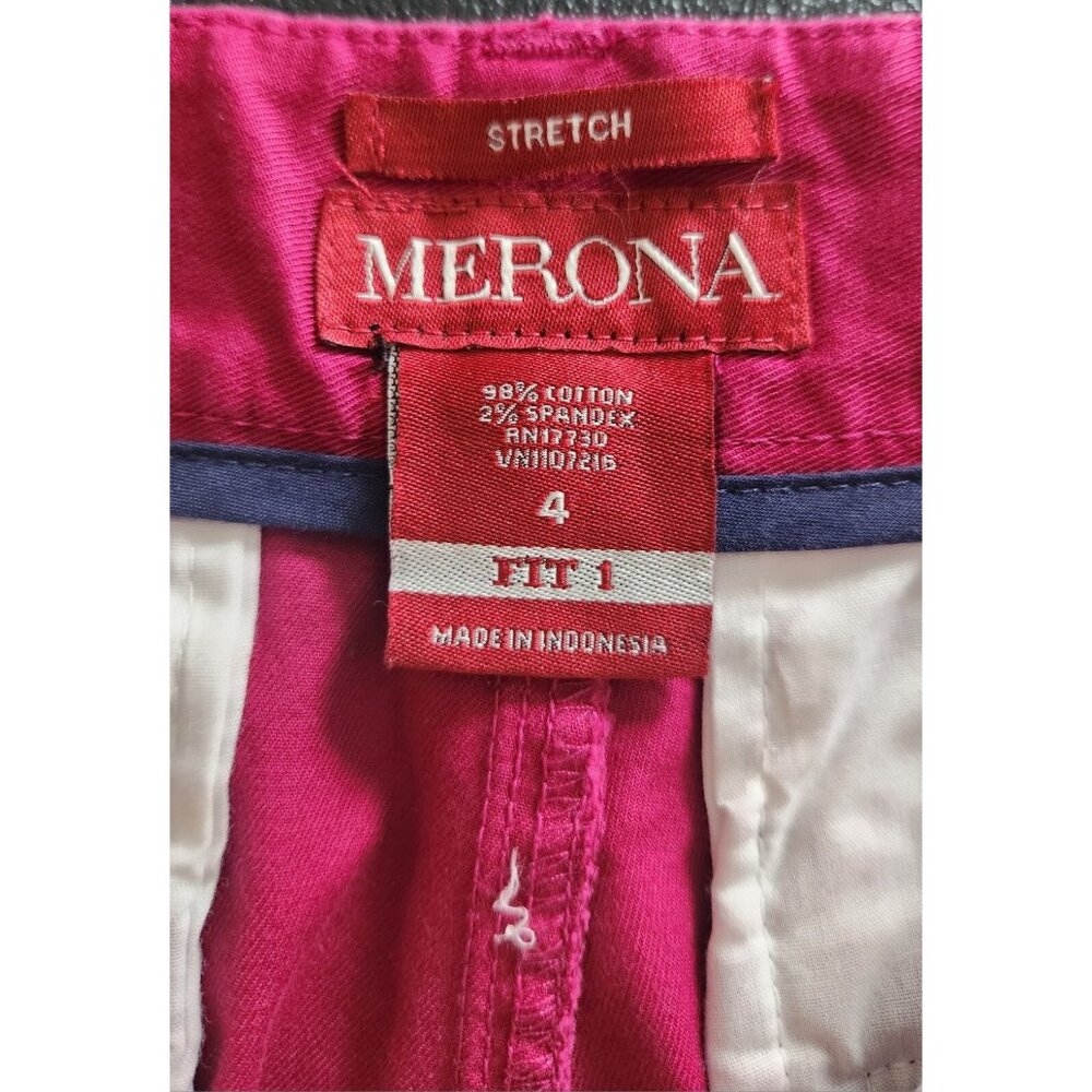 Merona Pants Just Below the Waist Relaxed Hip Dark Pink Womens Size 4 NEW NWT - Picture 7 of 9